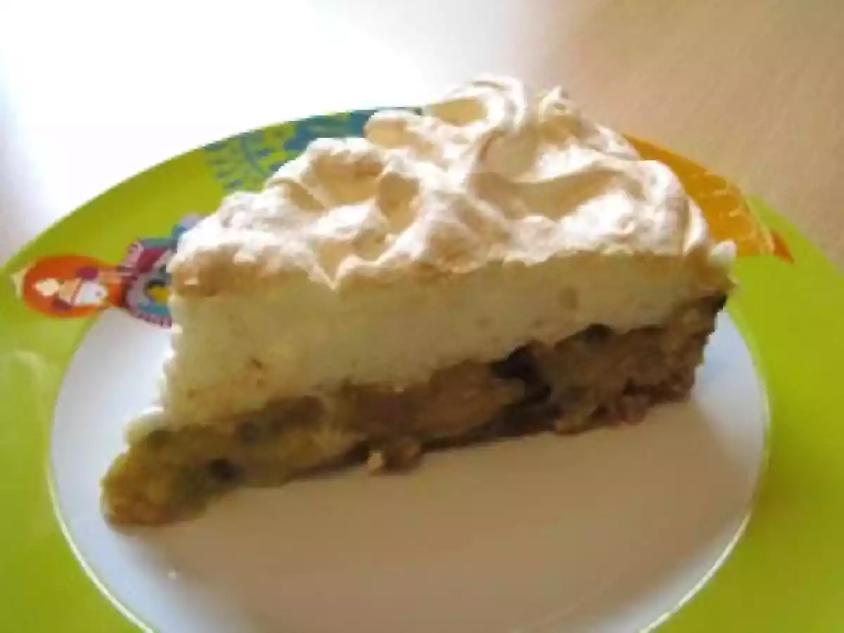 Tarte à la rhubarbe à l'alsacienne meringuée