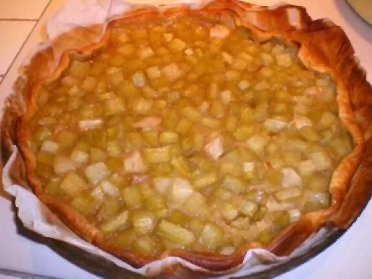 Tarte à la Rhubarbe à la semoule