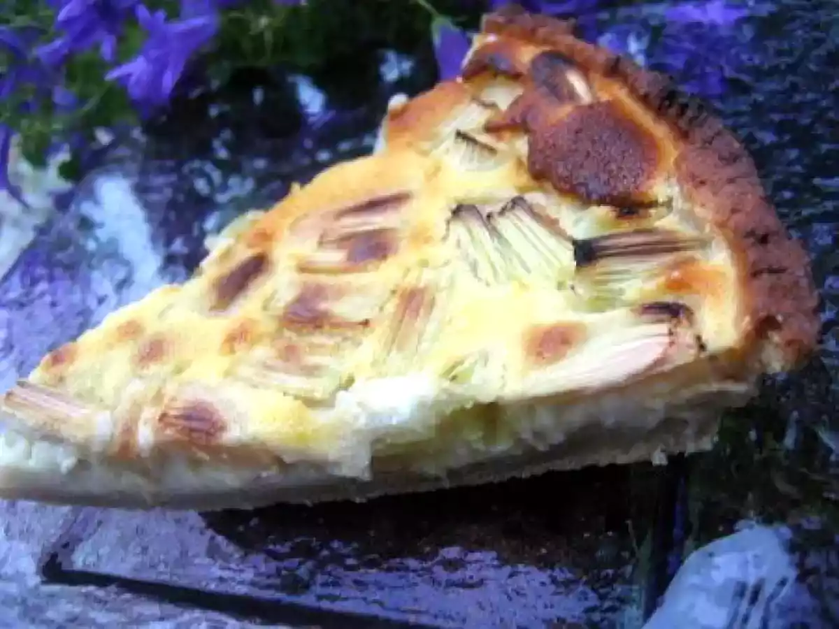 Tarte à la rhubarbe au fromage blanc