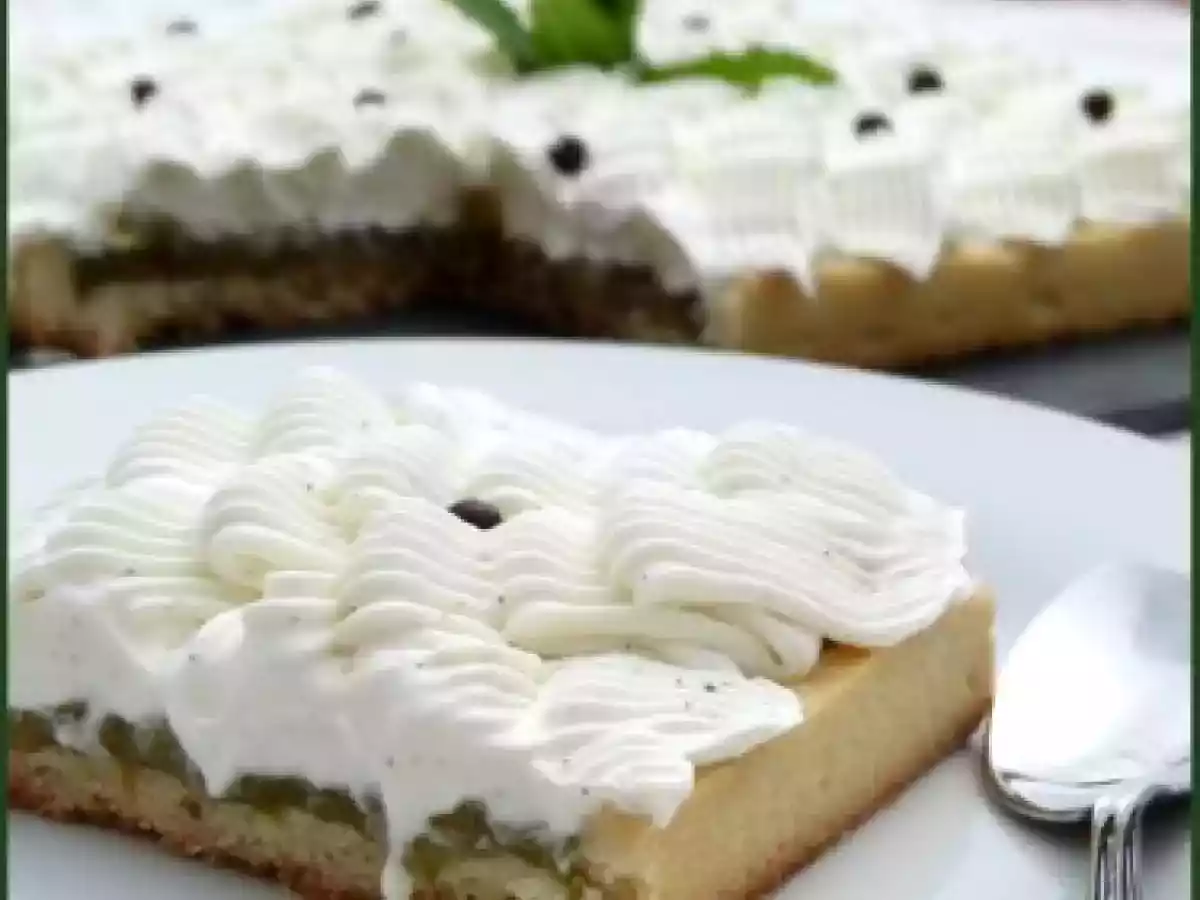 Tarte à la rhubarbe et chocolat blanc.