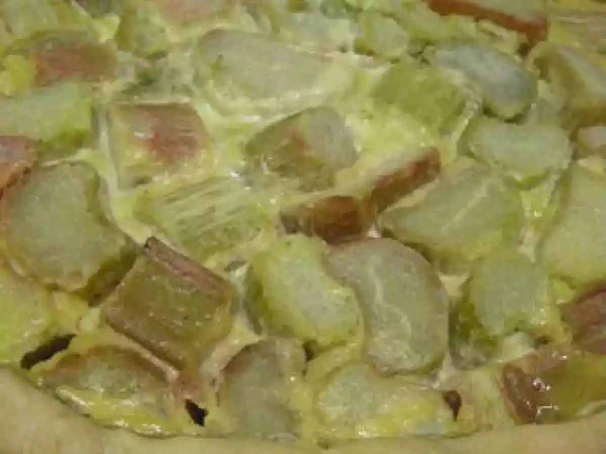 Tarte à la rhubarbe légère