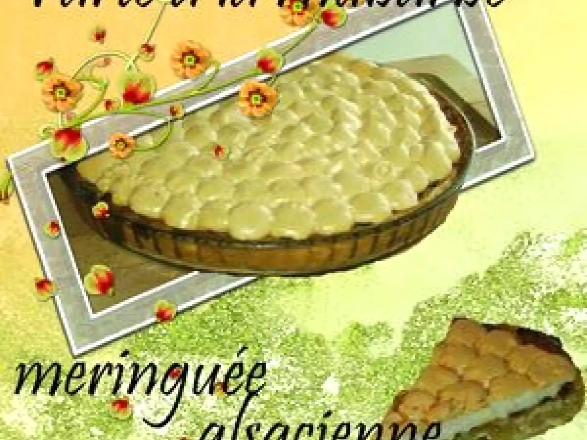 Tarte à la rhubarbe meringuée alsacienne