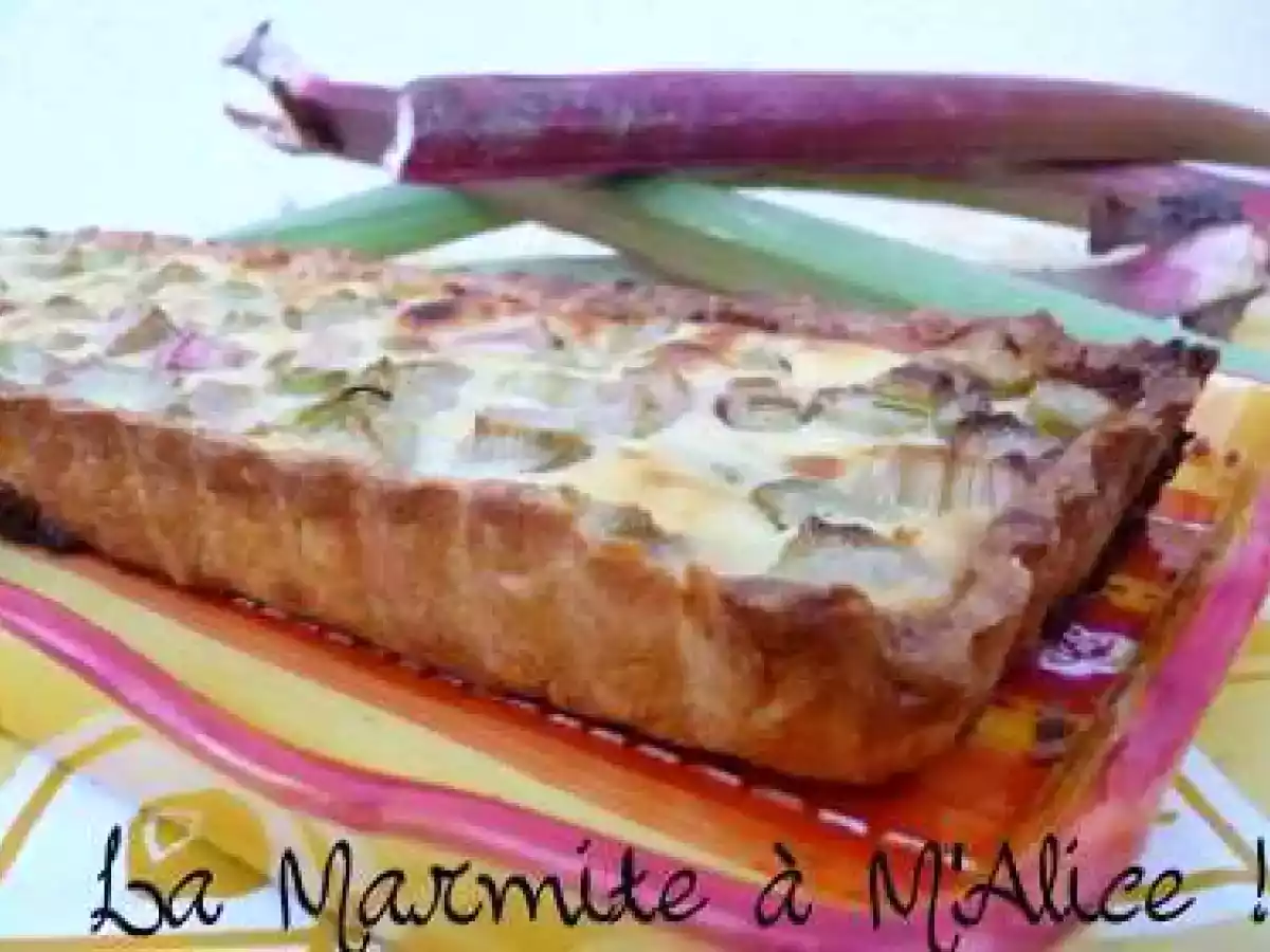 Tarte à la rhubarbe vanillé