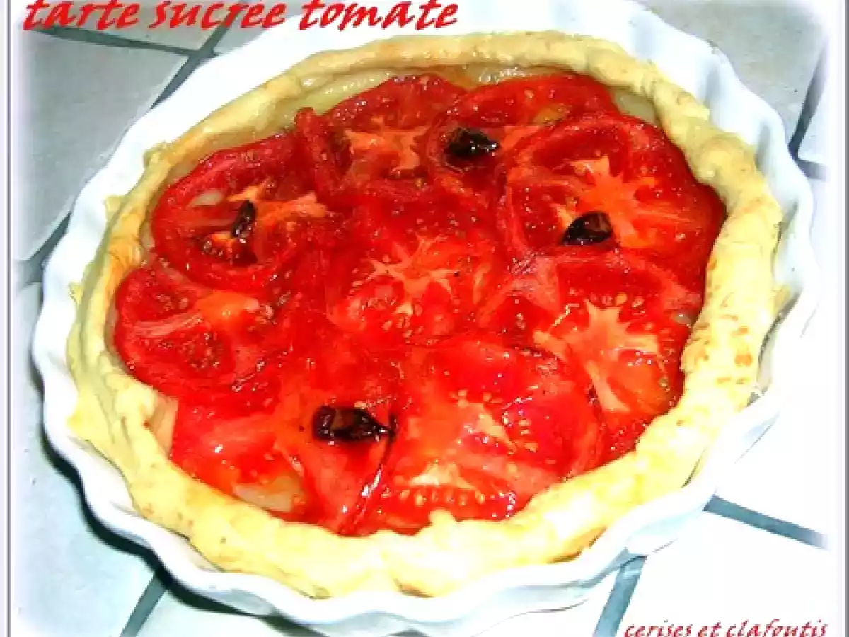 TARTE A LA TOMATE, BADIANE ET VANILLE ( dessert)