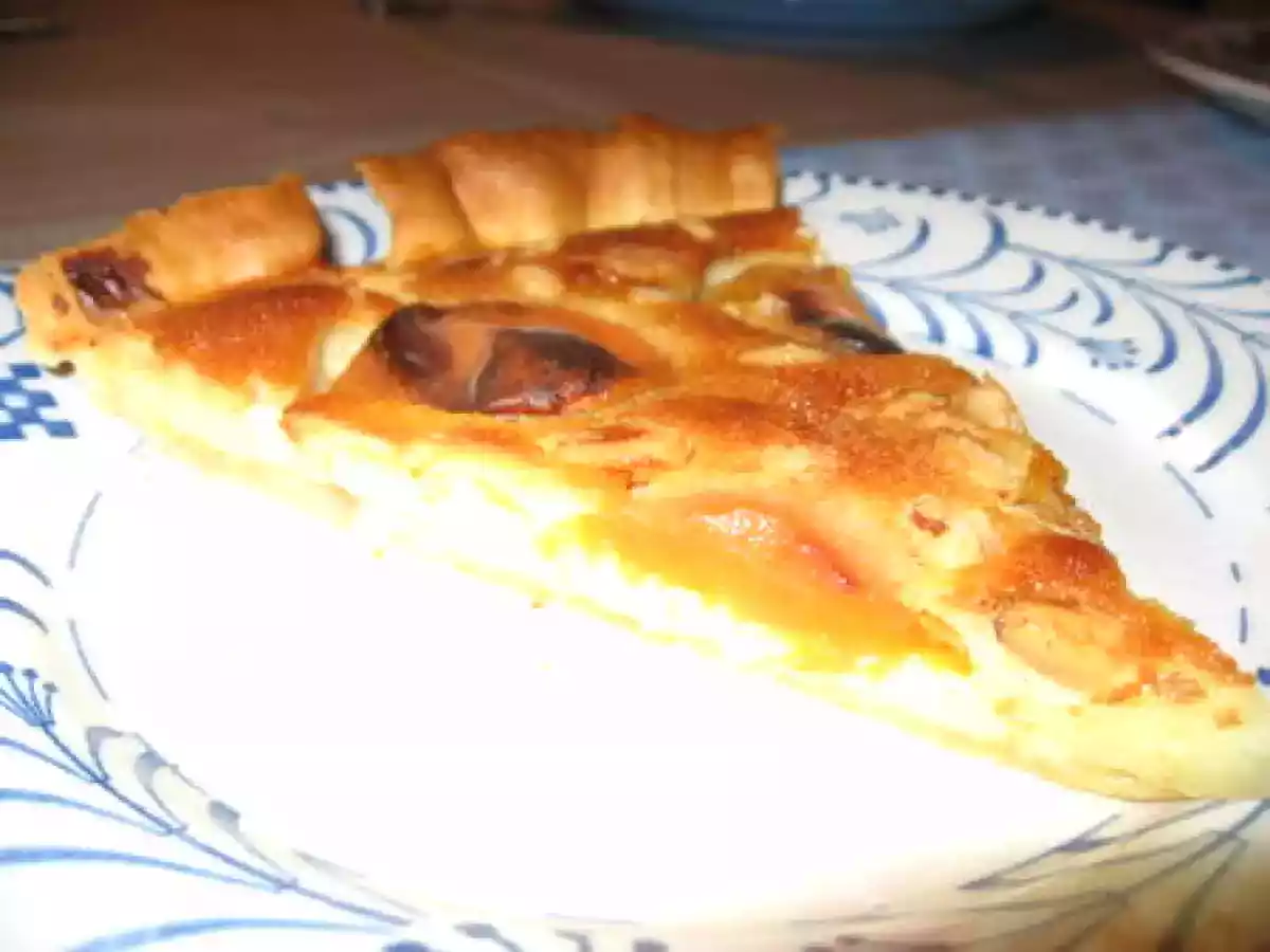 Tarte abricot-chocolat blanc-pignons de pin