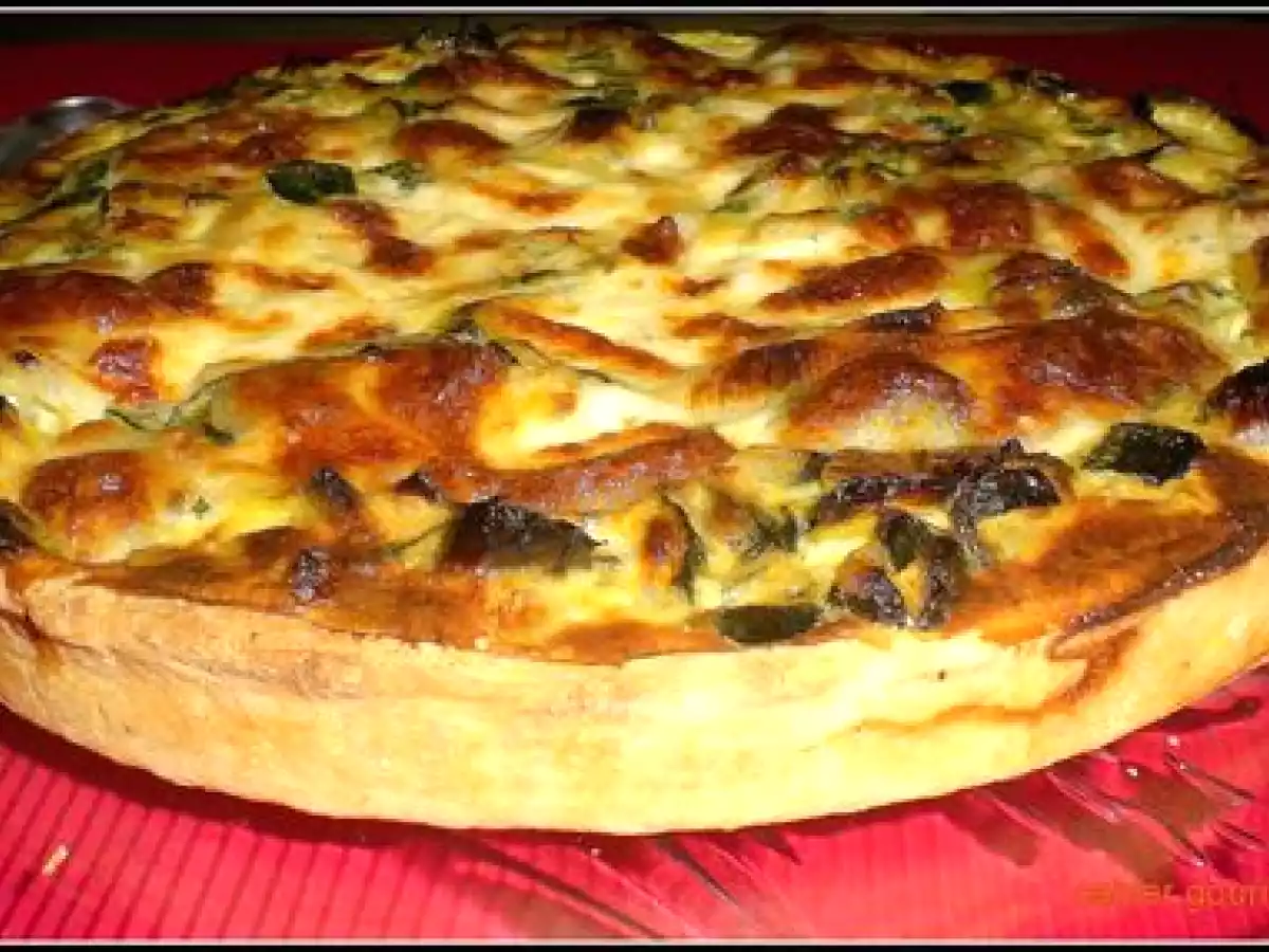 Tarte allégée aux légumes et mozarella