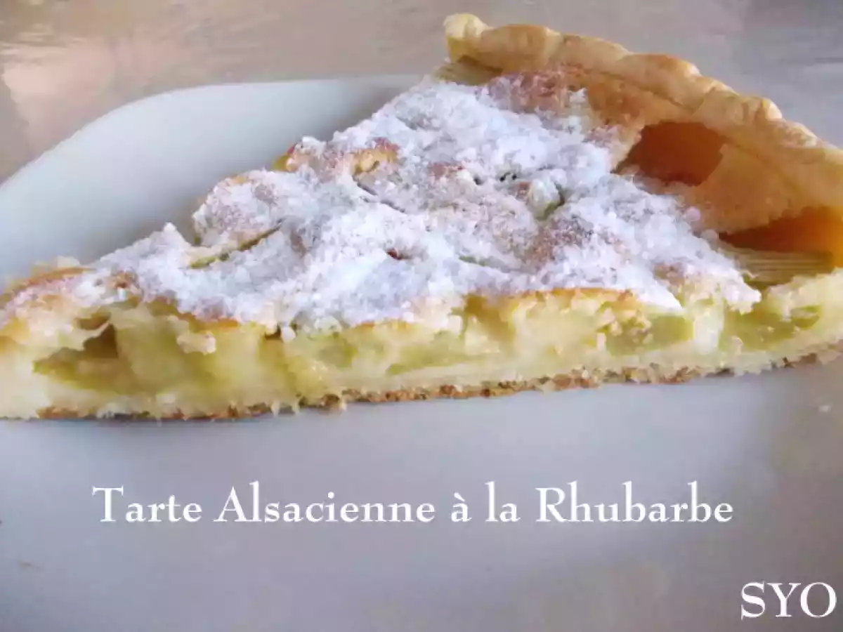 Tarte Alsacienne à la Rhubarbe de Ginette Mathiot, au Petit Bistro