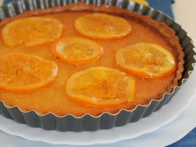 Recette Tarte amandine à l'orange et oranges confites