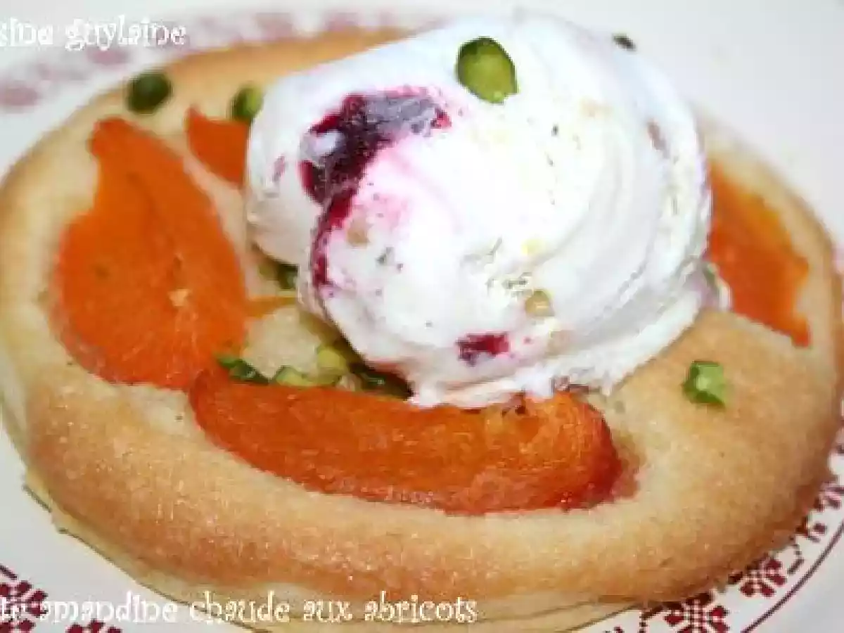 ^^Tarte amandine chaude aux abricots et sa glace au nougat^^ - photo 3