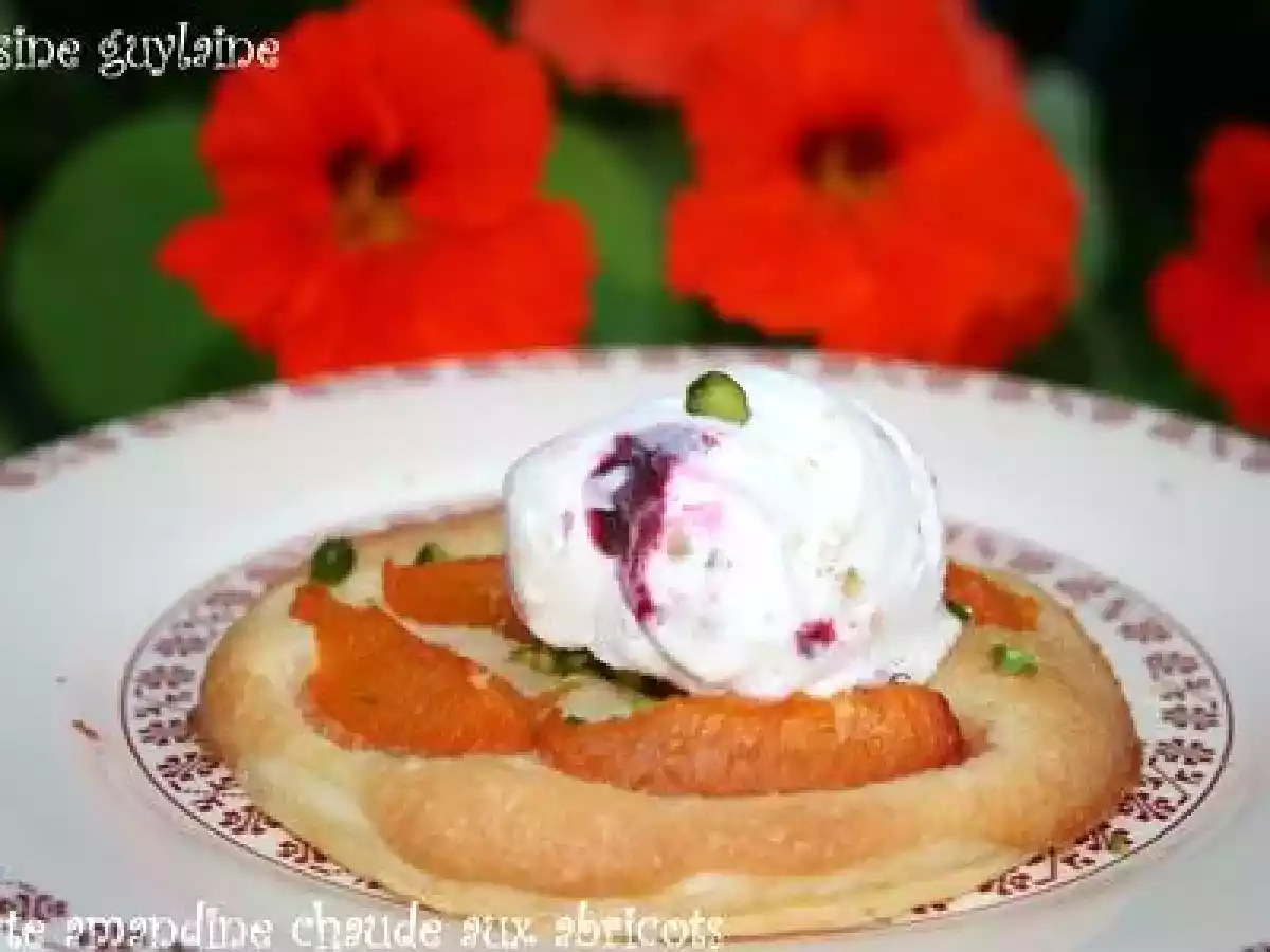 ^^Tarte amandine chaude aux abricots et sa glace au nougat^^ - photo 4
