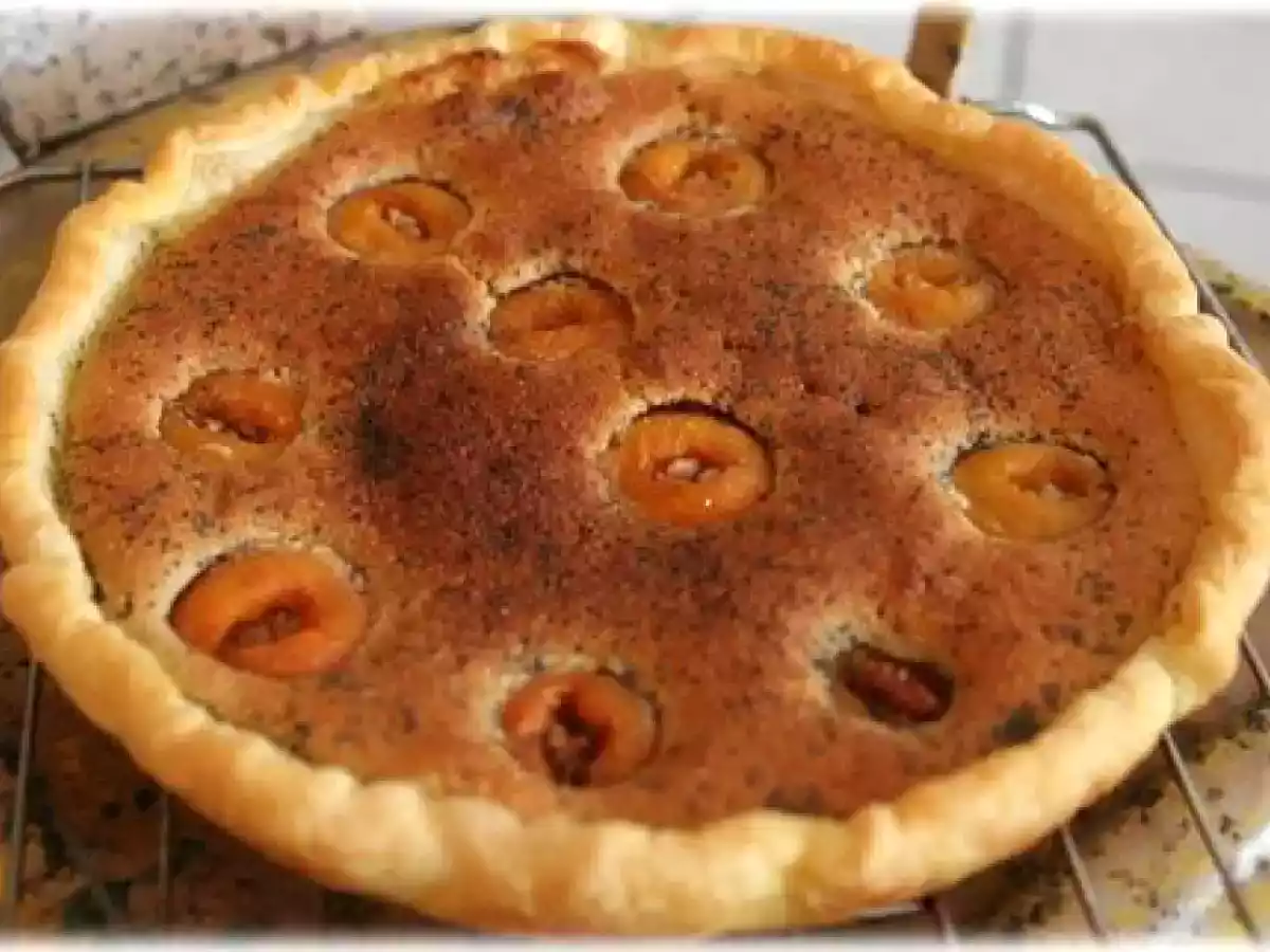 Tarte amandine d'abricots caramélisés au sirop d'érable