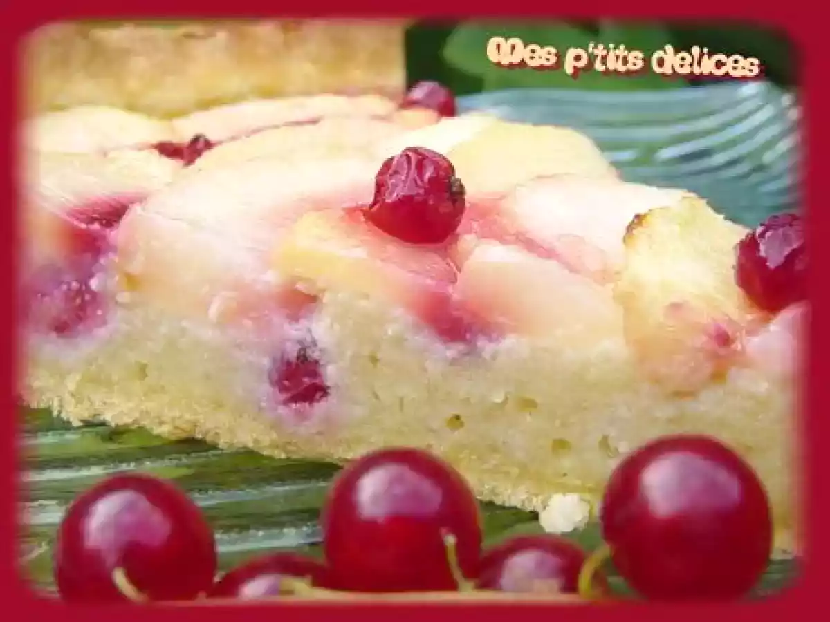 Tarte amandine pêche-groseille - photo 3