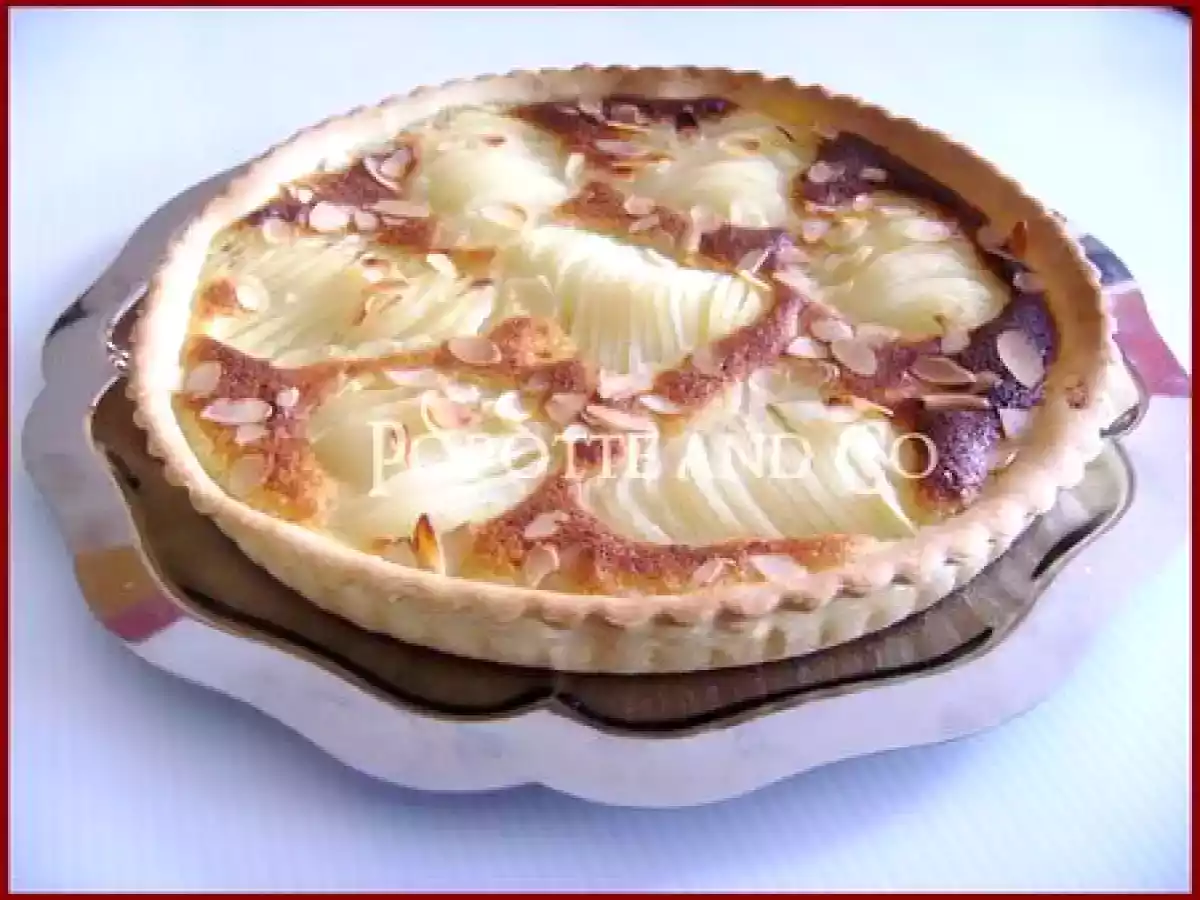 Tarte amandine Poire/chocolat blanc et sa sauce caramel beurre salé - photo 2