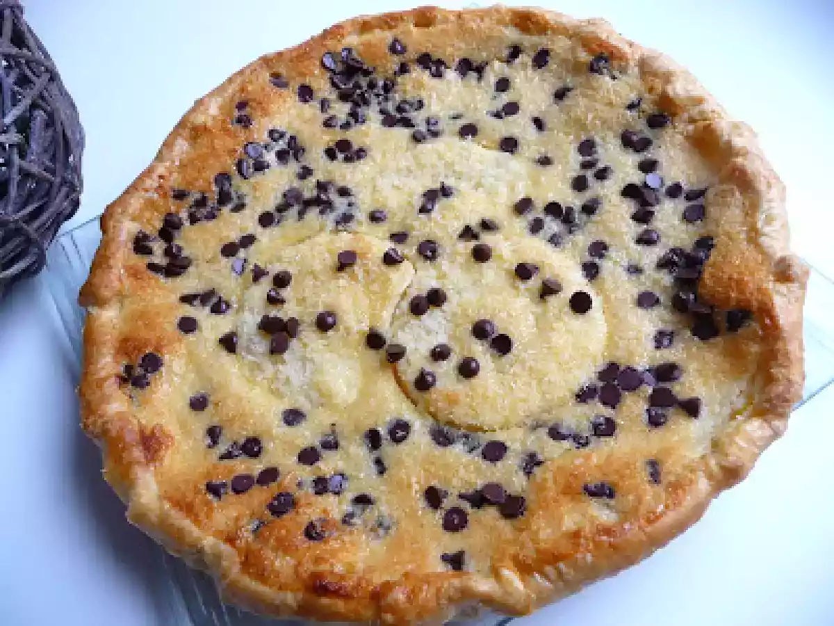 Tarte ananas, noix de coco et chocolat