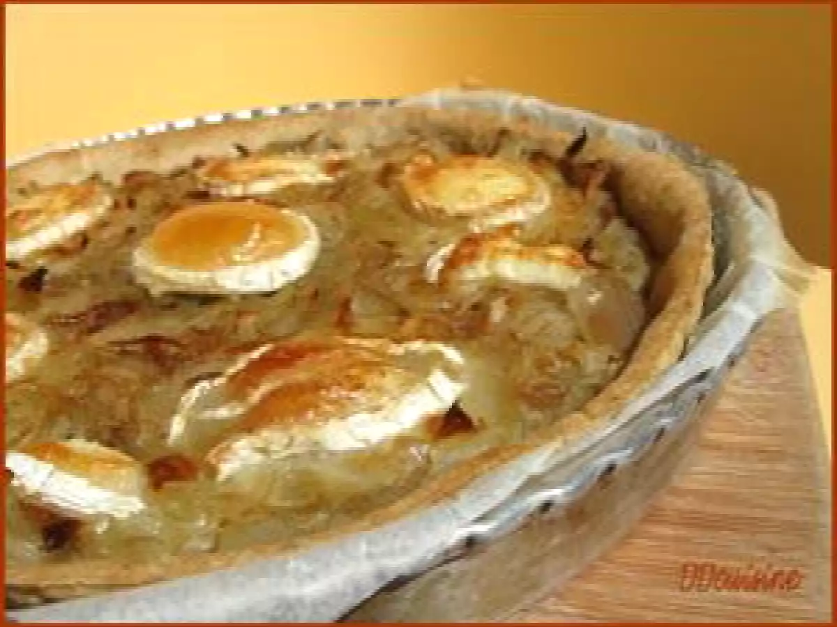 Tarte au chèvre et aux échalotes de Sophie
