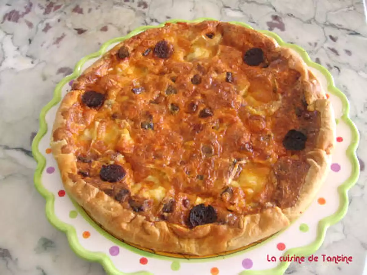 Tarte au chèvre et chorizo
