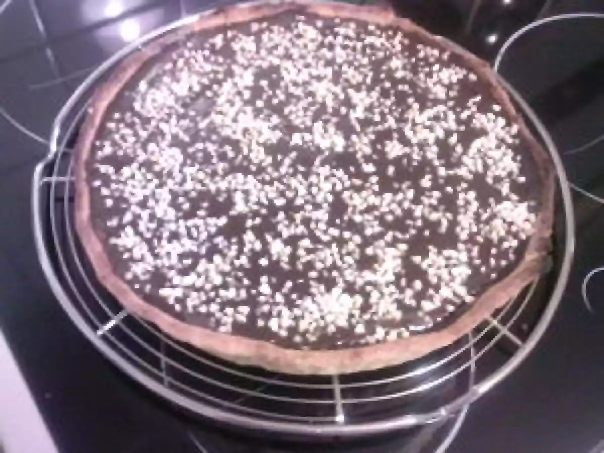 Tarte au chocolat et à la confiture de framboise