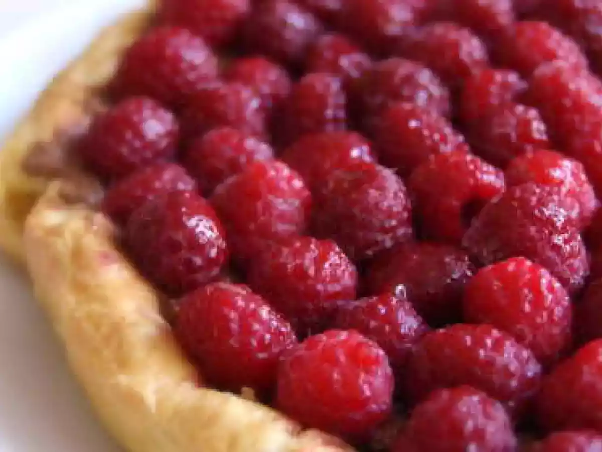 Tarte au chocolat et aux framboises