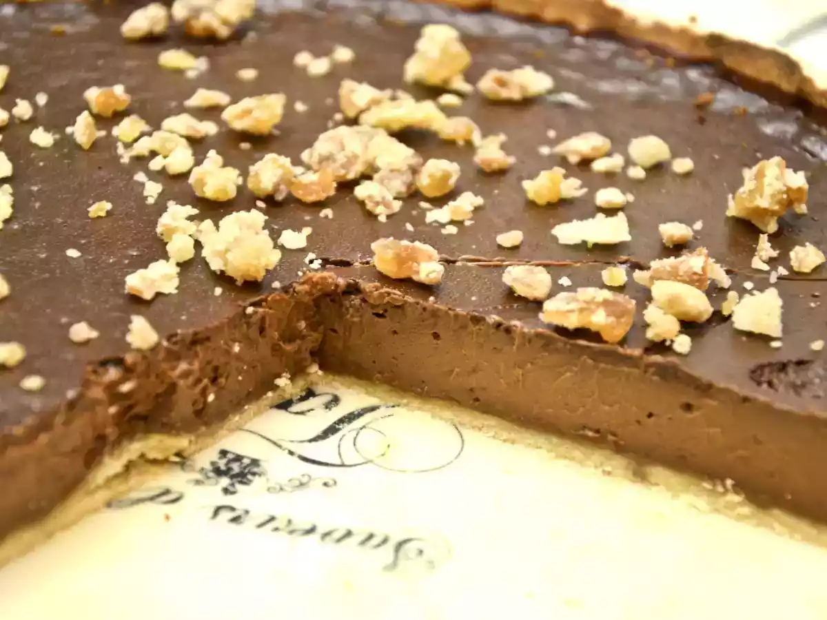 Tarte au chocolat et aux marrons glacés