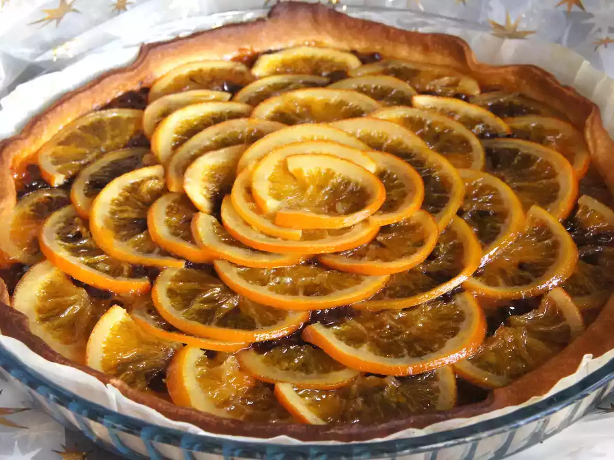 Tarte au chocolat orange