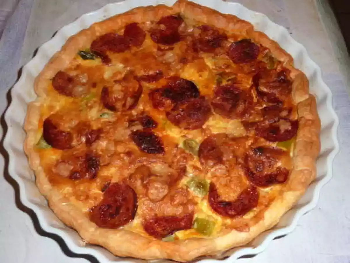 Tarte au chorizo et poireaux - photo 2