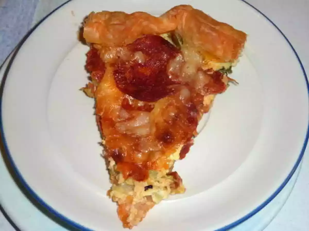 Tarte au chorizo et poireaux - photo 3