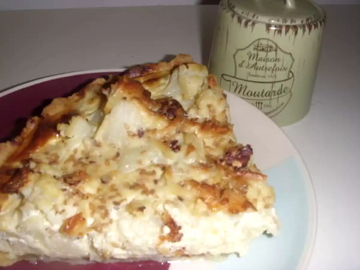 Tarte au chou-fleur et à la moutarde