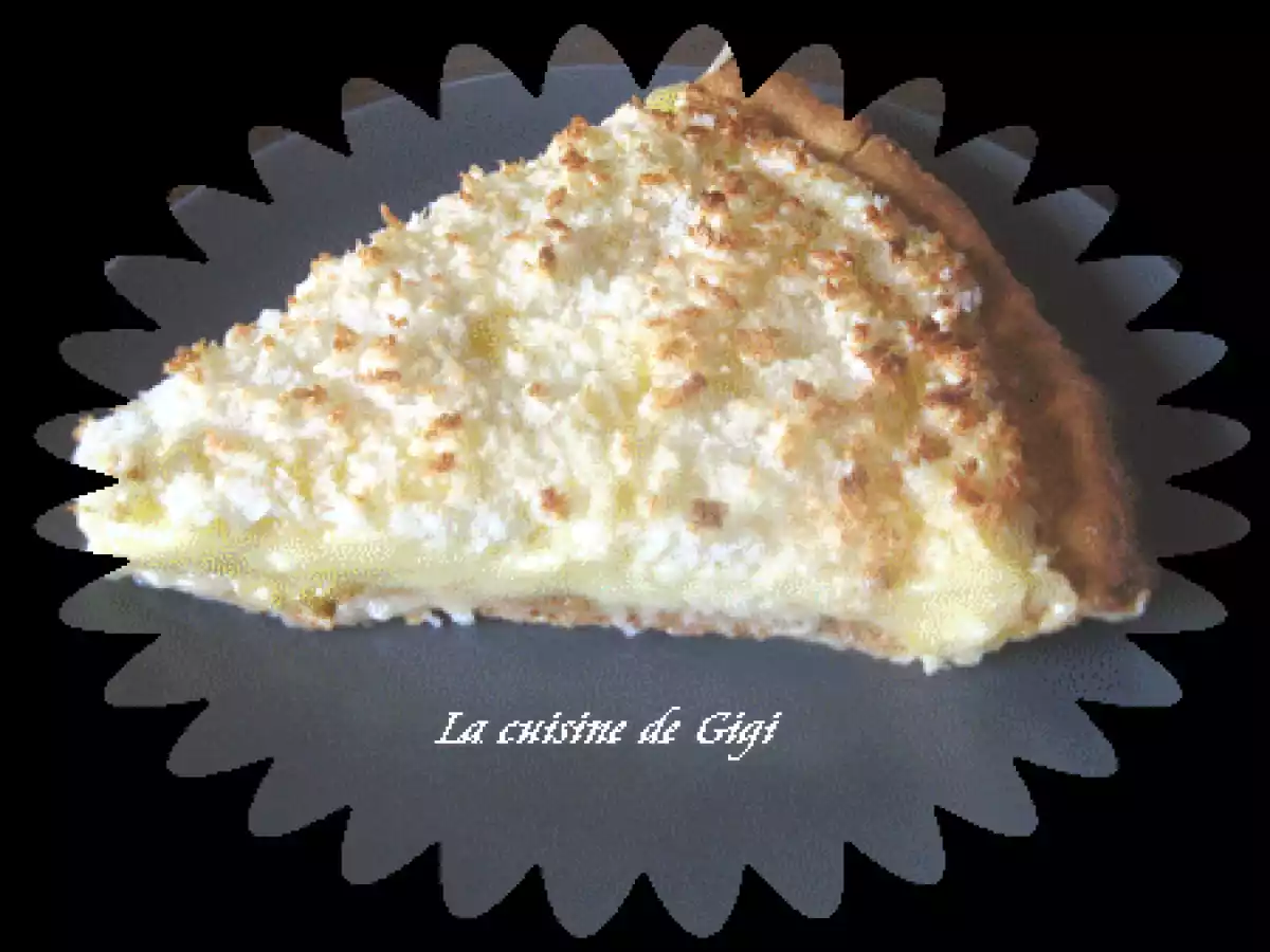 Tarte au citron à la neige de coco