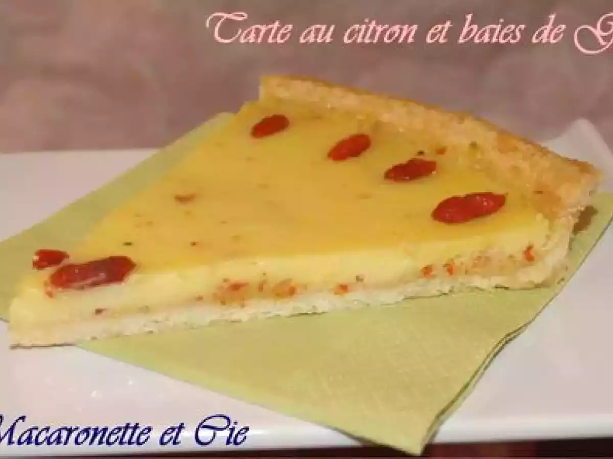 Tarte au citron aux baies de Goji