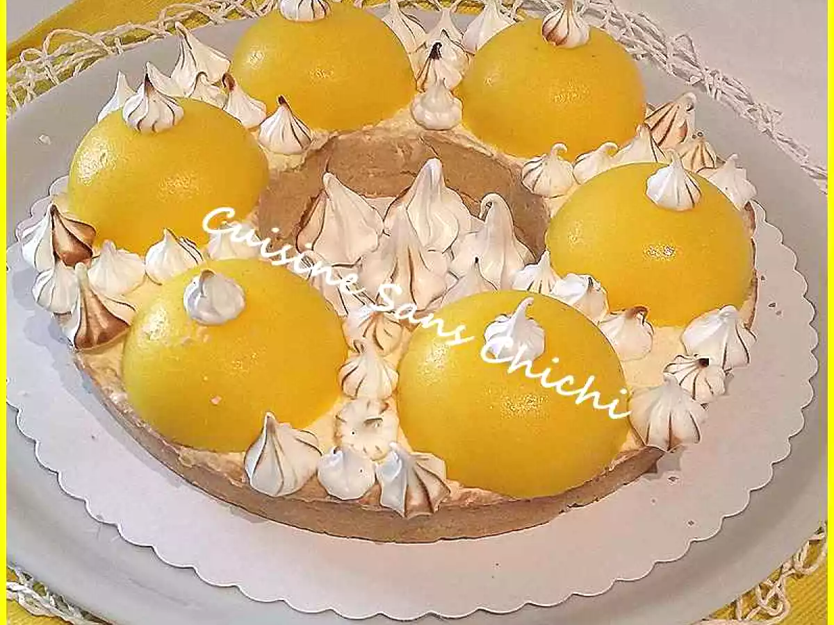 Tarte au citron revisitée, meringuée.