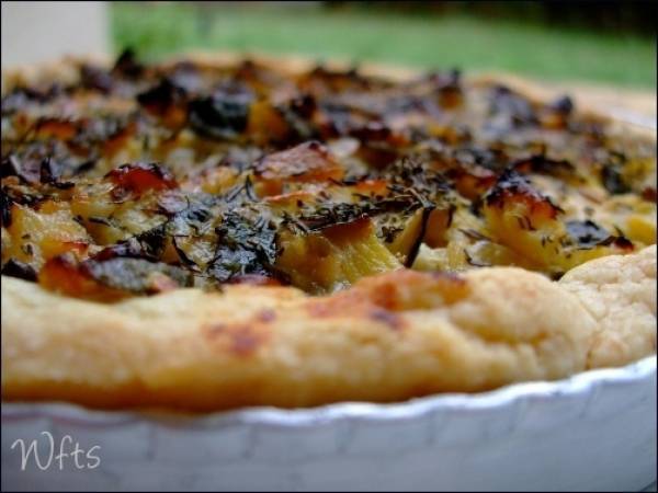 Tarte au confit de courgettes, parmesan et citrons confits