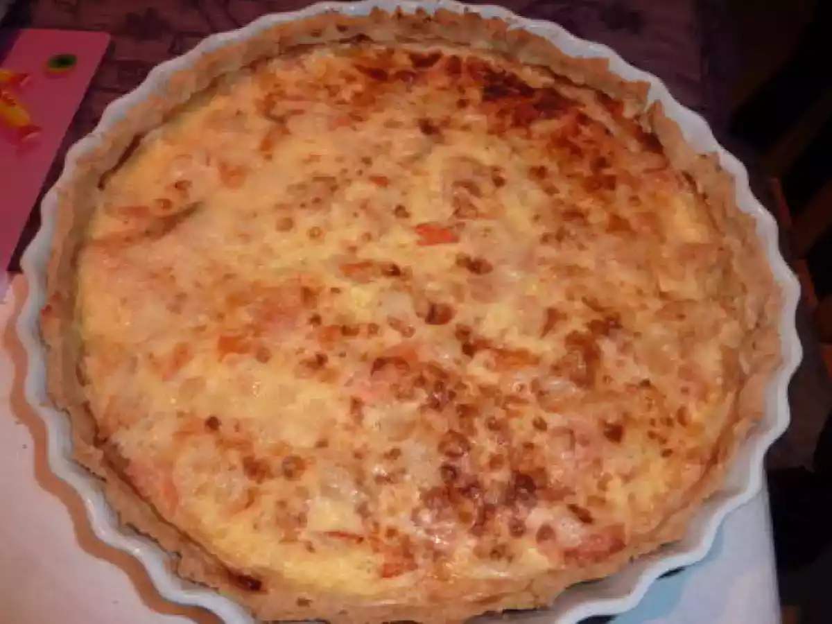 Tarte au crabe et au saumon fumé