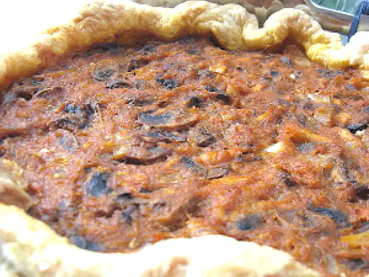 Tarte au crabe et aux champignons