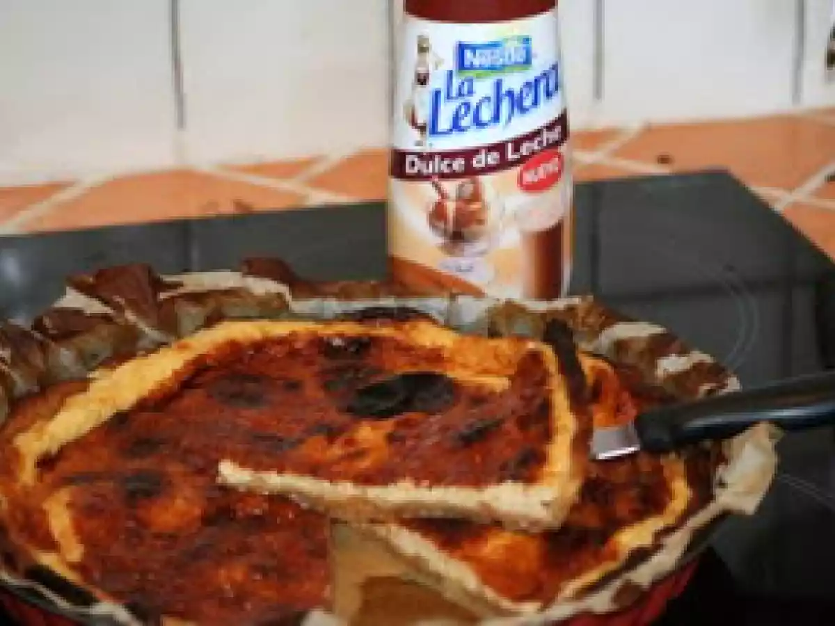 TARTE AU FLAN ET AU DULCE DE LECHE