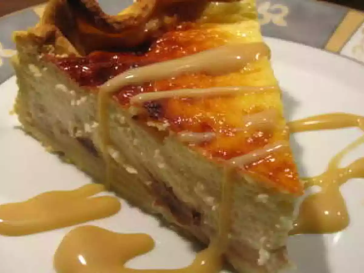 Tarte au fromage blanc poires et pépites de chocolat