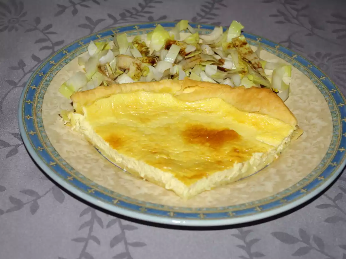 TARTE AU MAROILLES et bière brune