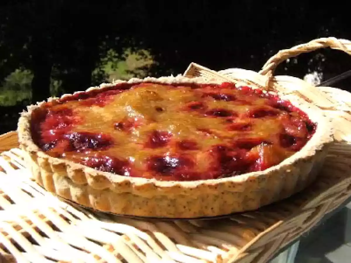 Tarte au pavot bleu - rhubarbe et framboises - photo 2