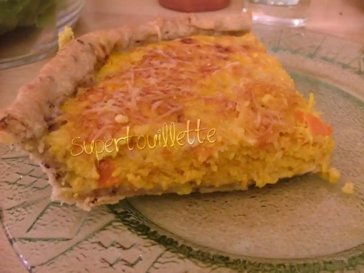 Tarte au potimarron et roquefort, pate aux graines de lin - photo 2