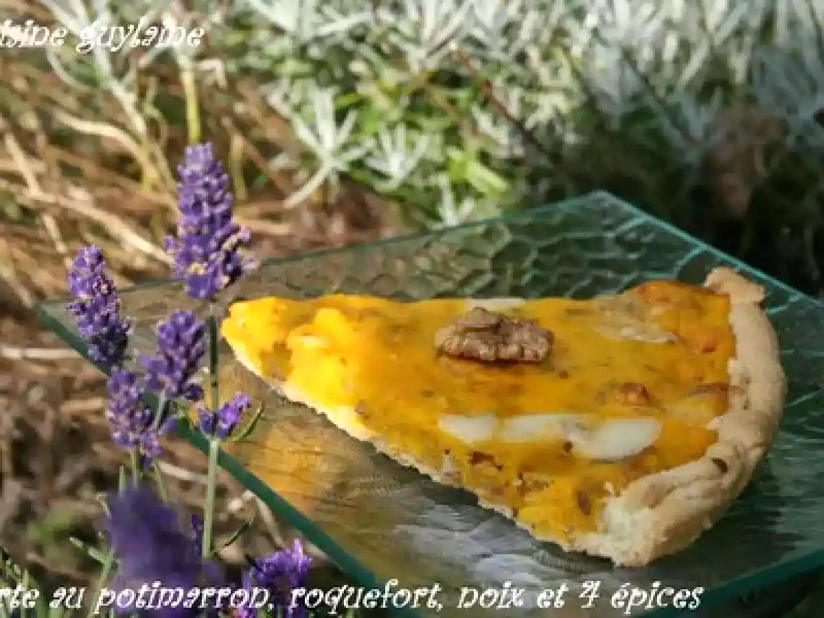 Tarte au potimarron, roquefort et noix - photo 2
