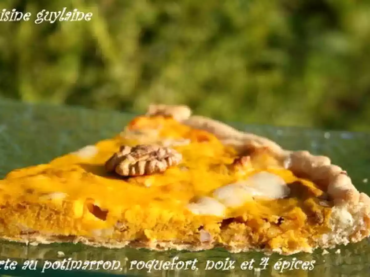 Tarte au potimarron, roquefort et noix - photo 3