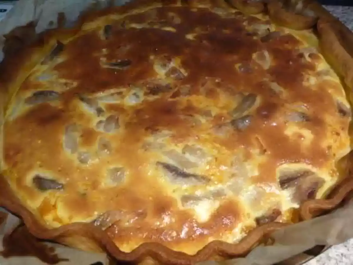 Tarte au potiron, à l'ail et aux harengs fumés