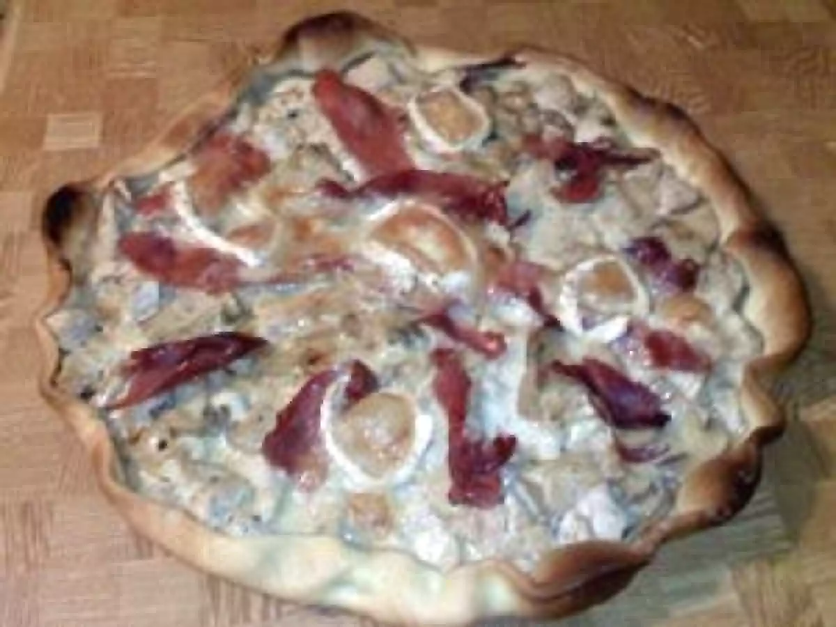 Tarte au poulet jambon de Bayonne et Chèvre