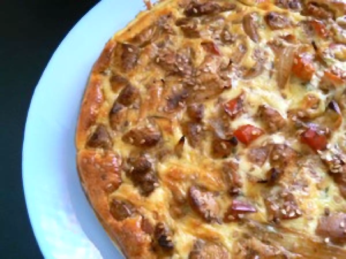 Tarte au poulet mariné