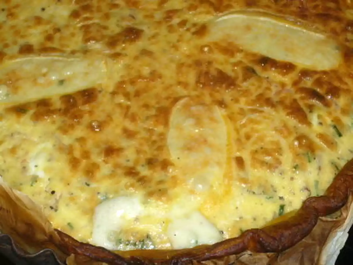 Tarte au Reblochon, Mascarpone et jambon fumé