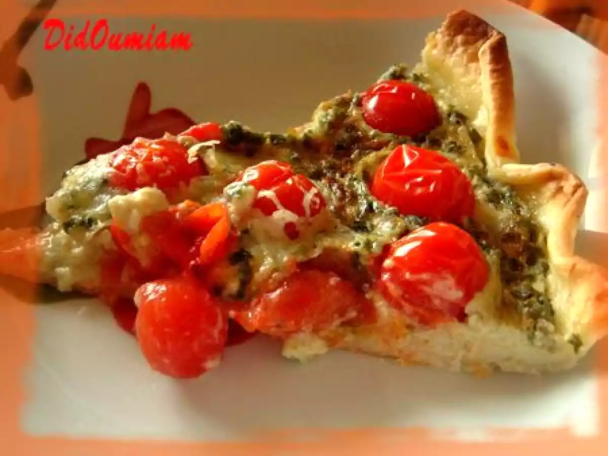 Tarte au roquefort et aux tomates cerises