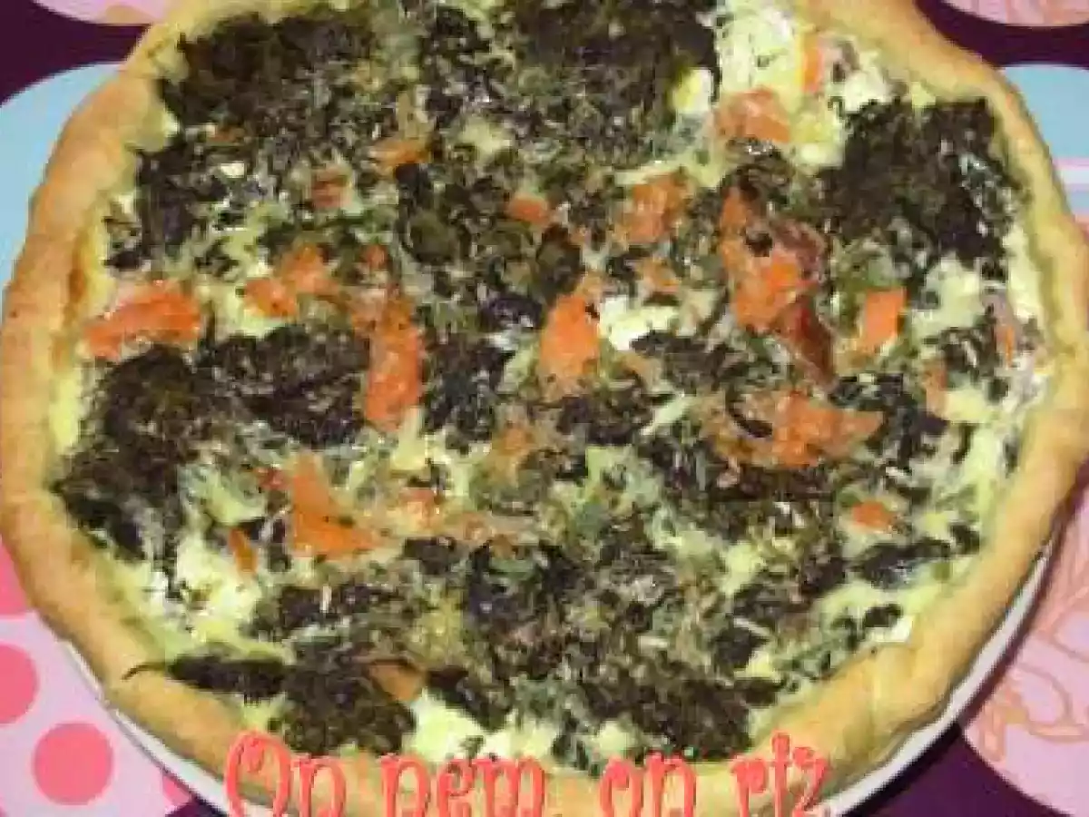 Tarte au saumon, aux épinards et à la feta