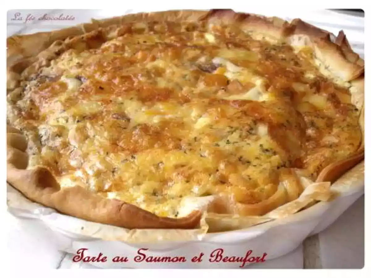 Tarte au Saumon, Beaufort et Basilic