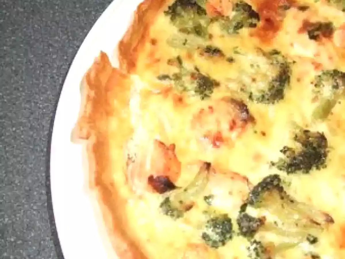 Tarte au saumon et aux brocolis