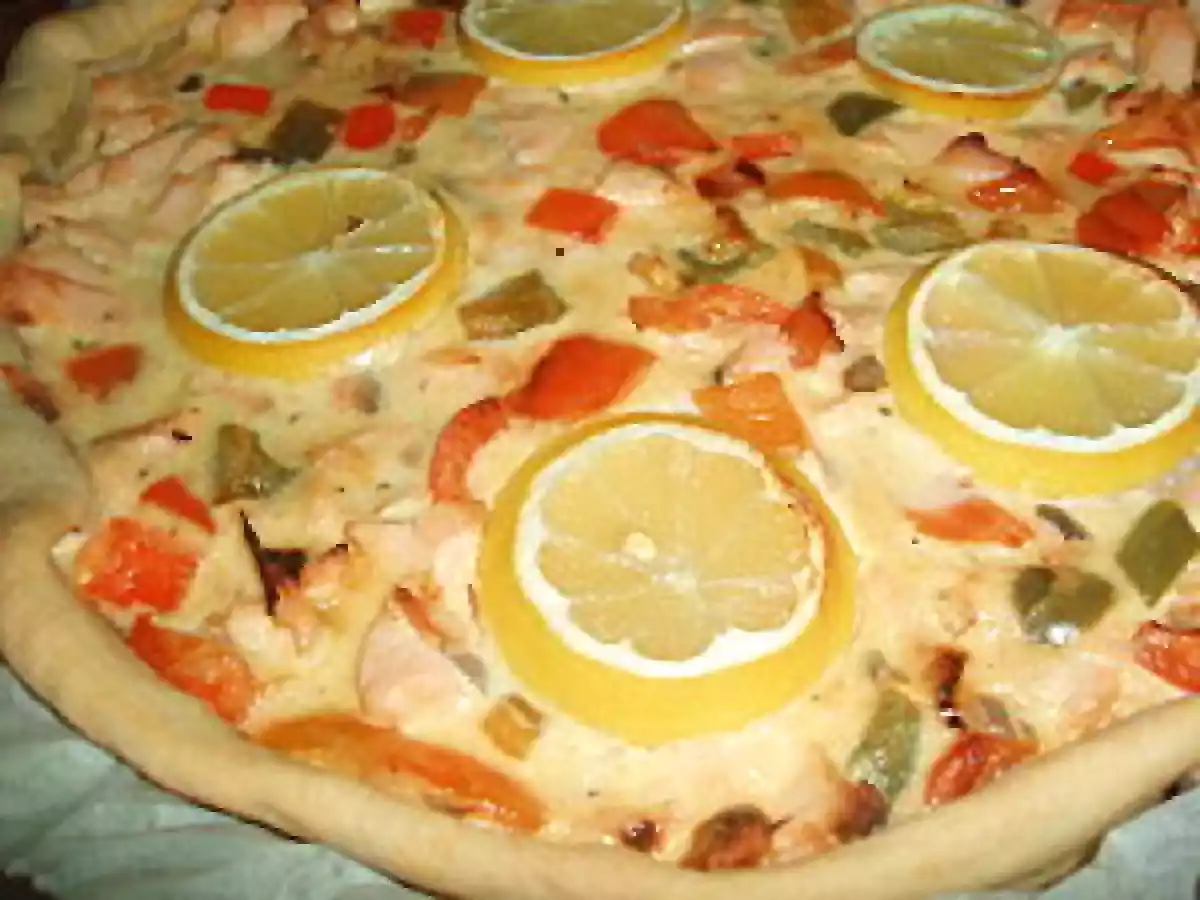 Tarte au saumon et poivrons