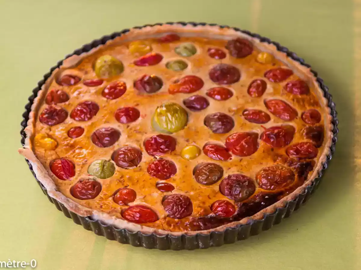 Tarte au thon et tomates cerises